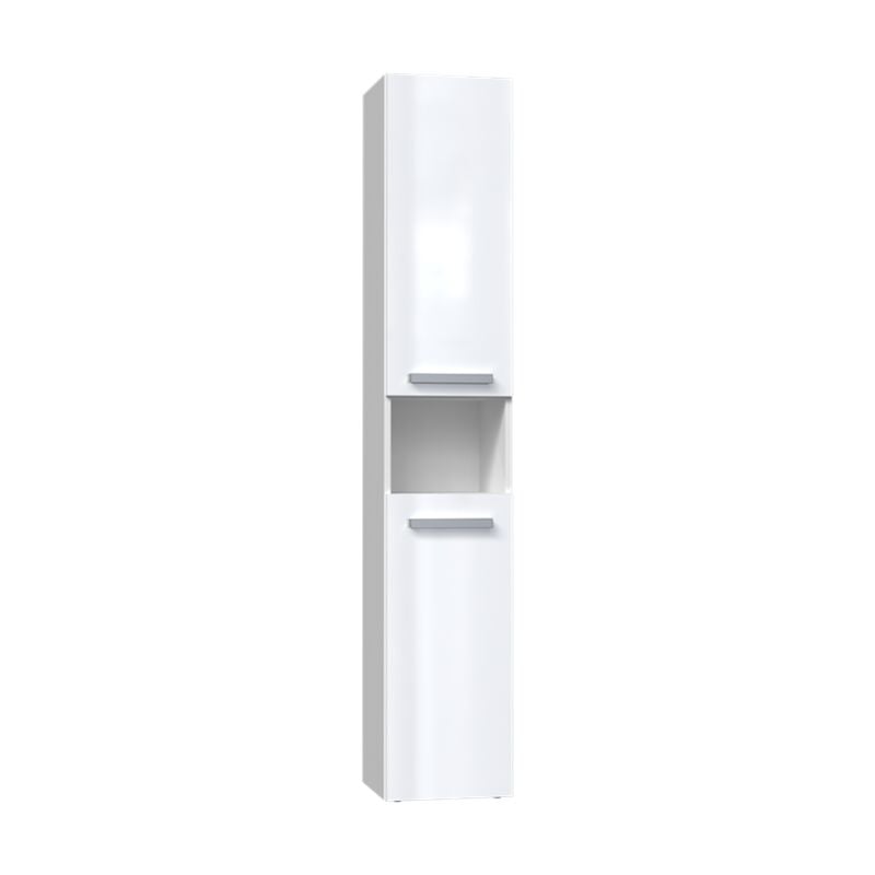 foto del prodotto mobile bagno mensola colonna nel e bianco lucido