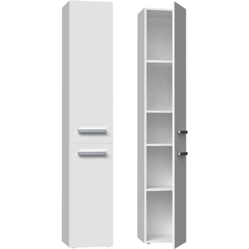 foto del prodotto mobile bagno mensola colonna nel ii bianco opaco