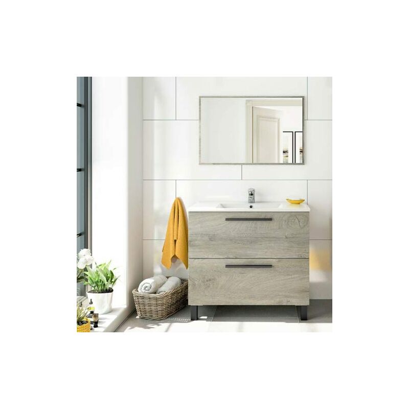 foto del prodotto mobile bagno moderno athena con due cassettoni in