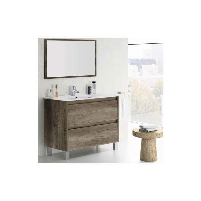 foto del prodotto mobile bagno moderno dakota con due cassettoni in