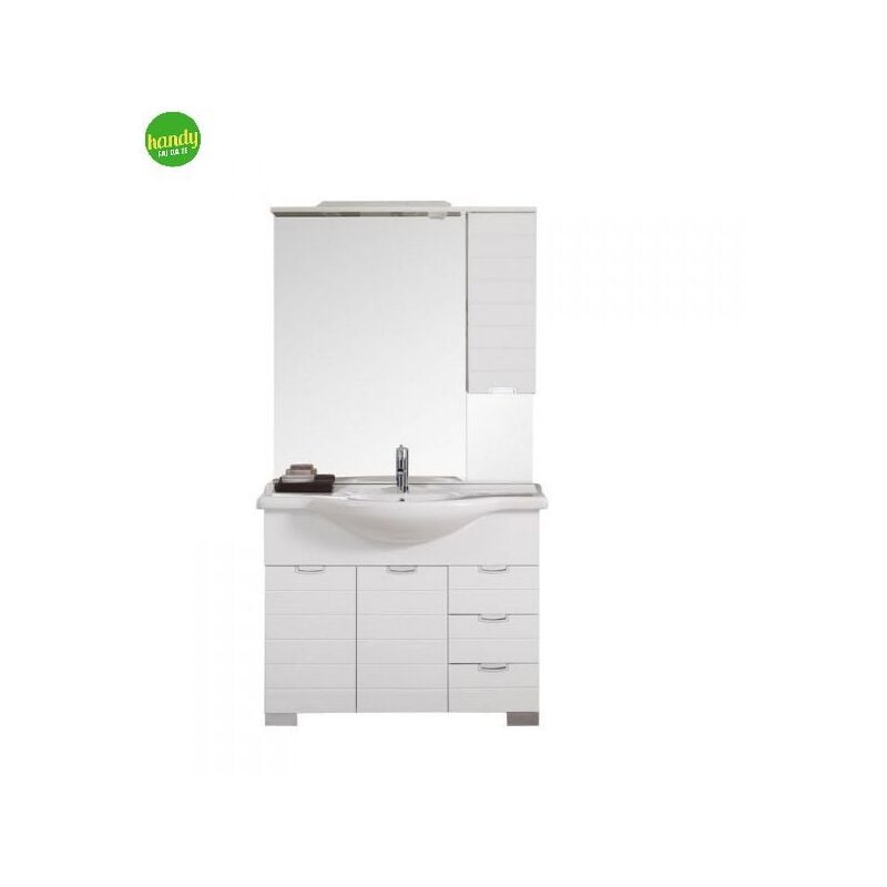 foto del prodotto mobile bagno savinidue rigo con pensile 85 x 50 x 210 cm bianco lucido