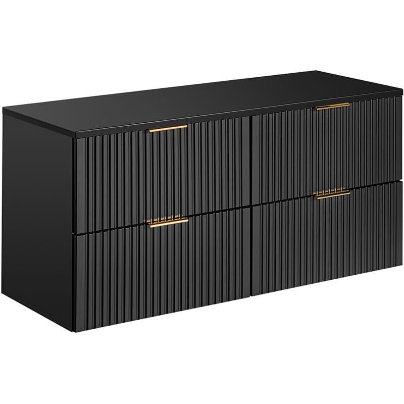 foto del prodotto mobile bagno senza lavabo adriel nero opaco 120cm