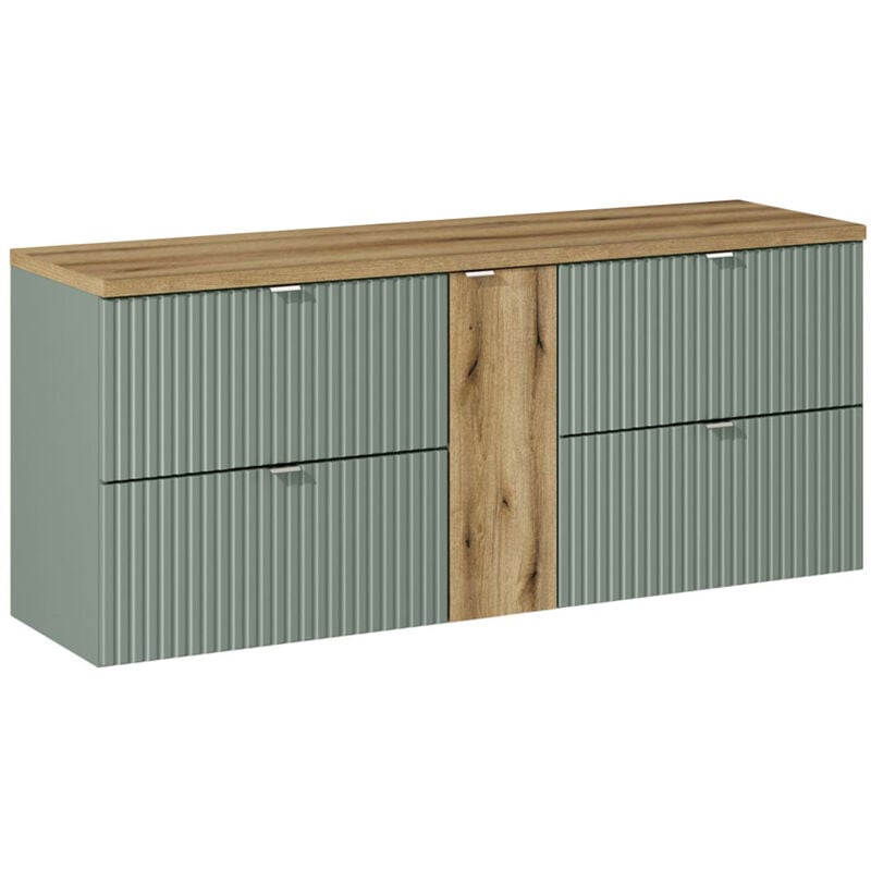 foto del prodotto mobile bagno senza lavabo jade verde e marrone 140cm