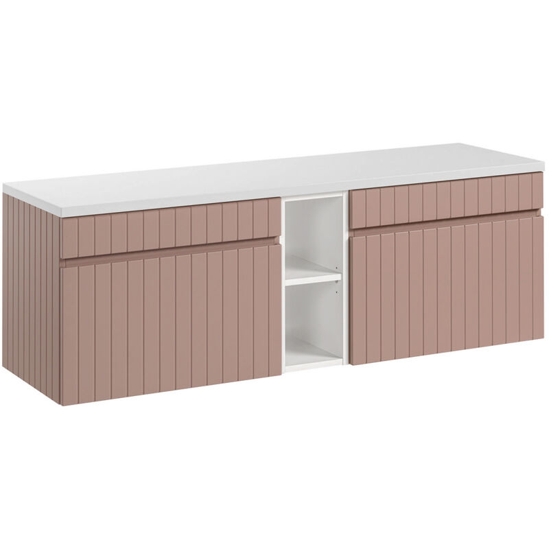 foto del prodotto mobile bagno senza lavabo zelie rosa 140cm