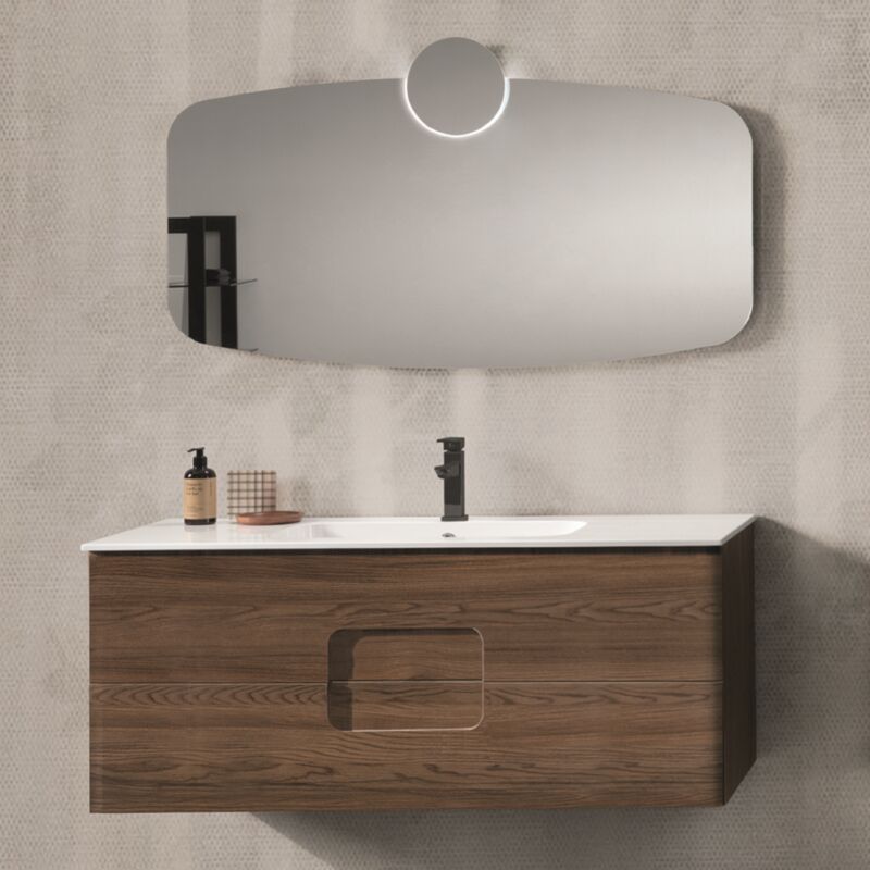 immagine 0 del prodotto mobile bagno sospeso 120 cm in nobilitato con due cassetti arco tek