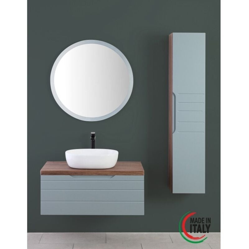foto del prodotto mobile bagno sospeso amalfi verde salvia, 110x46x40 cm