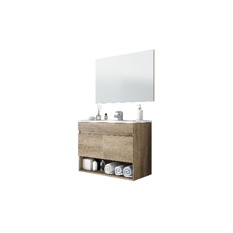 foto del prodotto mobile bagno sospeso cotton clint da montare 