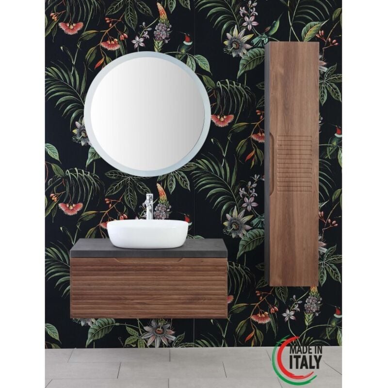 foto del prodotto mobile bagno sospeso ravello noce, 110x46x40 cm