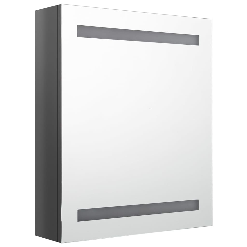 foto del prodotto mobile bagno specchio led 50 x 14 x 60 cm grigio lucido 02 0006602