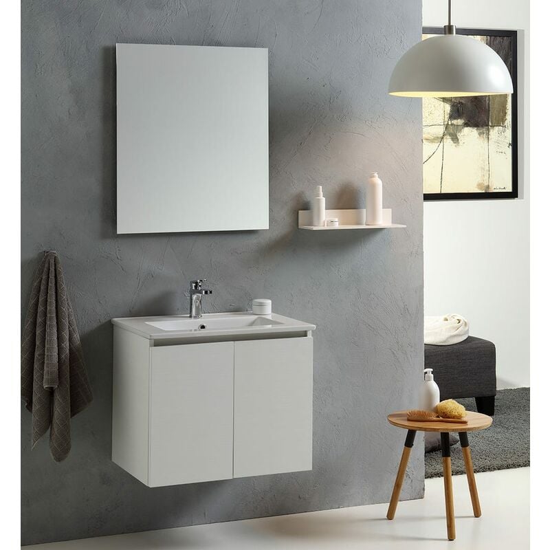 foto del prodotto mobile bagno vinci 60 cm con due ante modello bianco foresta