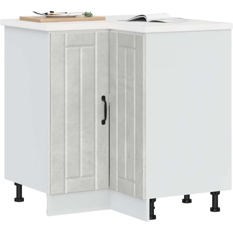 foto del prodotto mobile base ad angolo cucina lucca grigio cemento in truciolato vidaxl