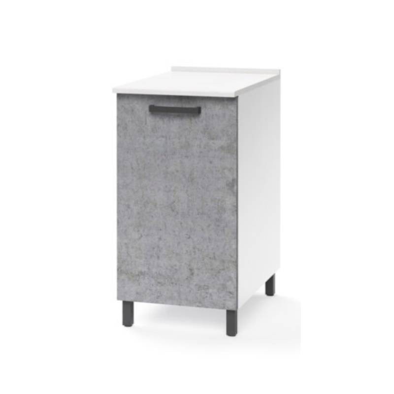 foto del prodotto mobile base con anta per cucina colore grigio cemento cm 40x50xh 85 1 anta