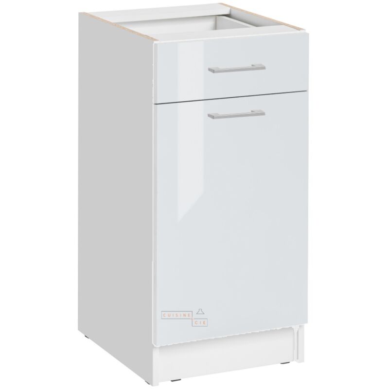 foto del prodotto mobile base da cucina eco bianco brillante a 1 anta 1 cassetto l 40 cm