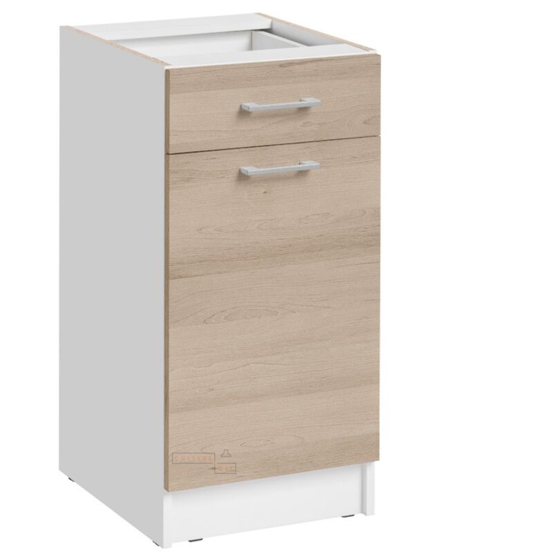 foto del prodotto mobile base da cucina eco quercia naturale a 1 anta 1 cassetto l 40 cm