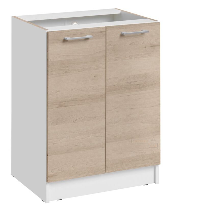 foto del prodotto mobile base da cucina eco quercia naturale a 2 ante l 60 cm