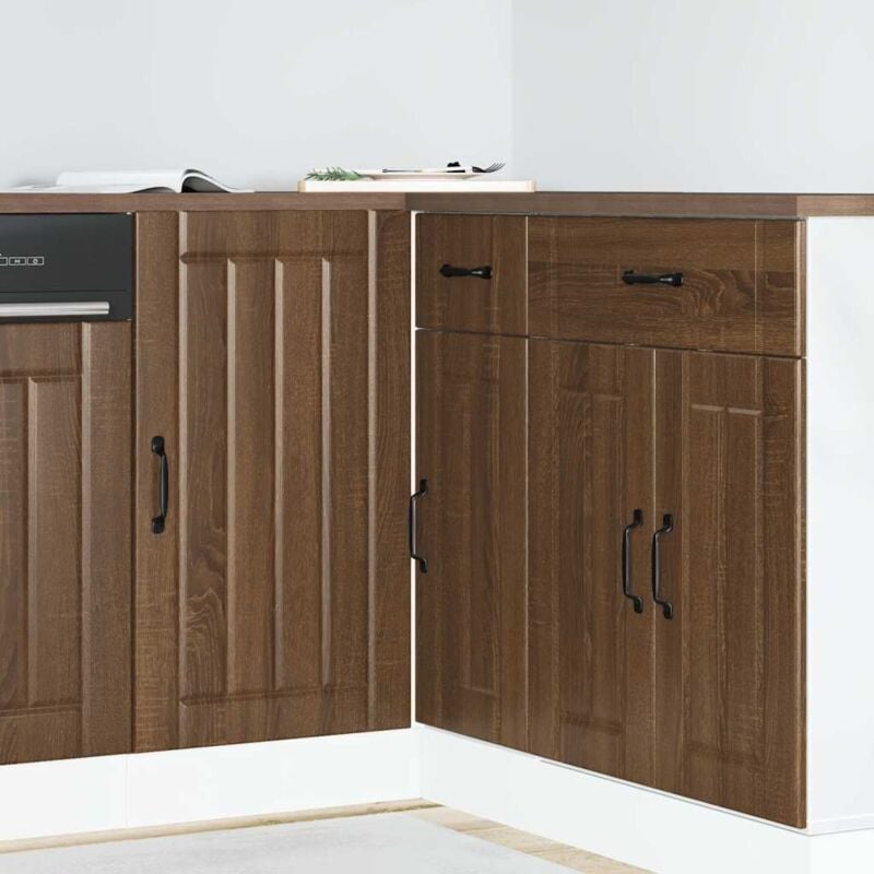 foto del prodotto mobile base da cucina lucca rovere marrone in legno multistrato vidaxl