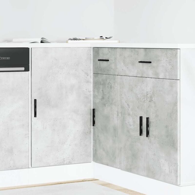 foto del prodotto mobile base da cucina lyon grigio cemento in legno multistrato vidaxl