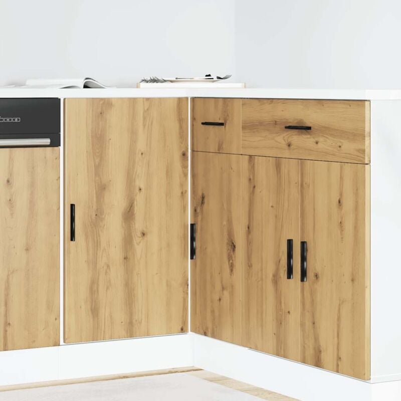 foto del prodotto mobile base da cucina lyon rovere artigianale vidaxl