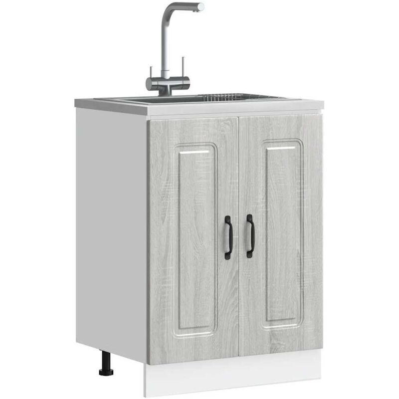 foto del prodotto mobile base lavello kalmar grigio sonoma 60x46x81,5 cm vidaxl