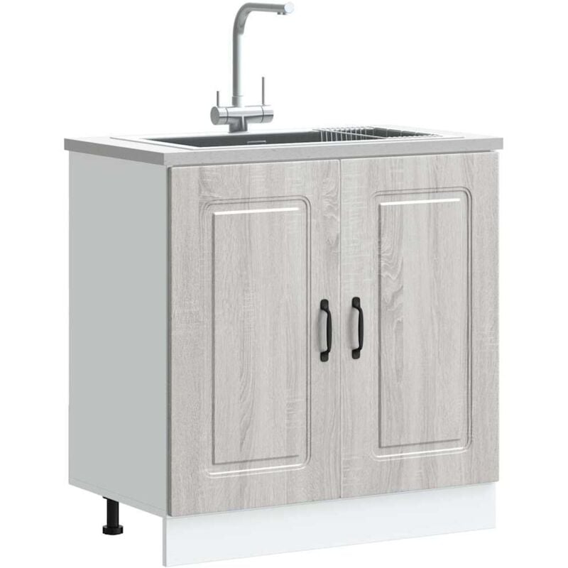 foto del prodotto mobile base lavello kalmar grigio sonoma 80x46x81,5 cm vidaxl