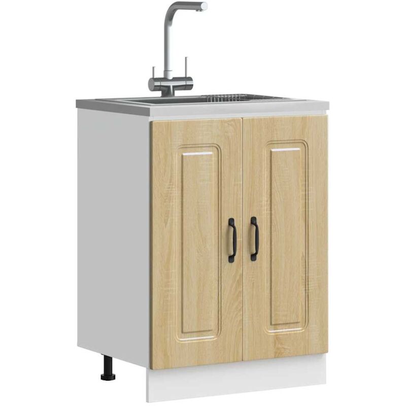 foto del prodotto mobile base lavello kalmar rovere sonoma 60x46x81,5 cm vidaxl
