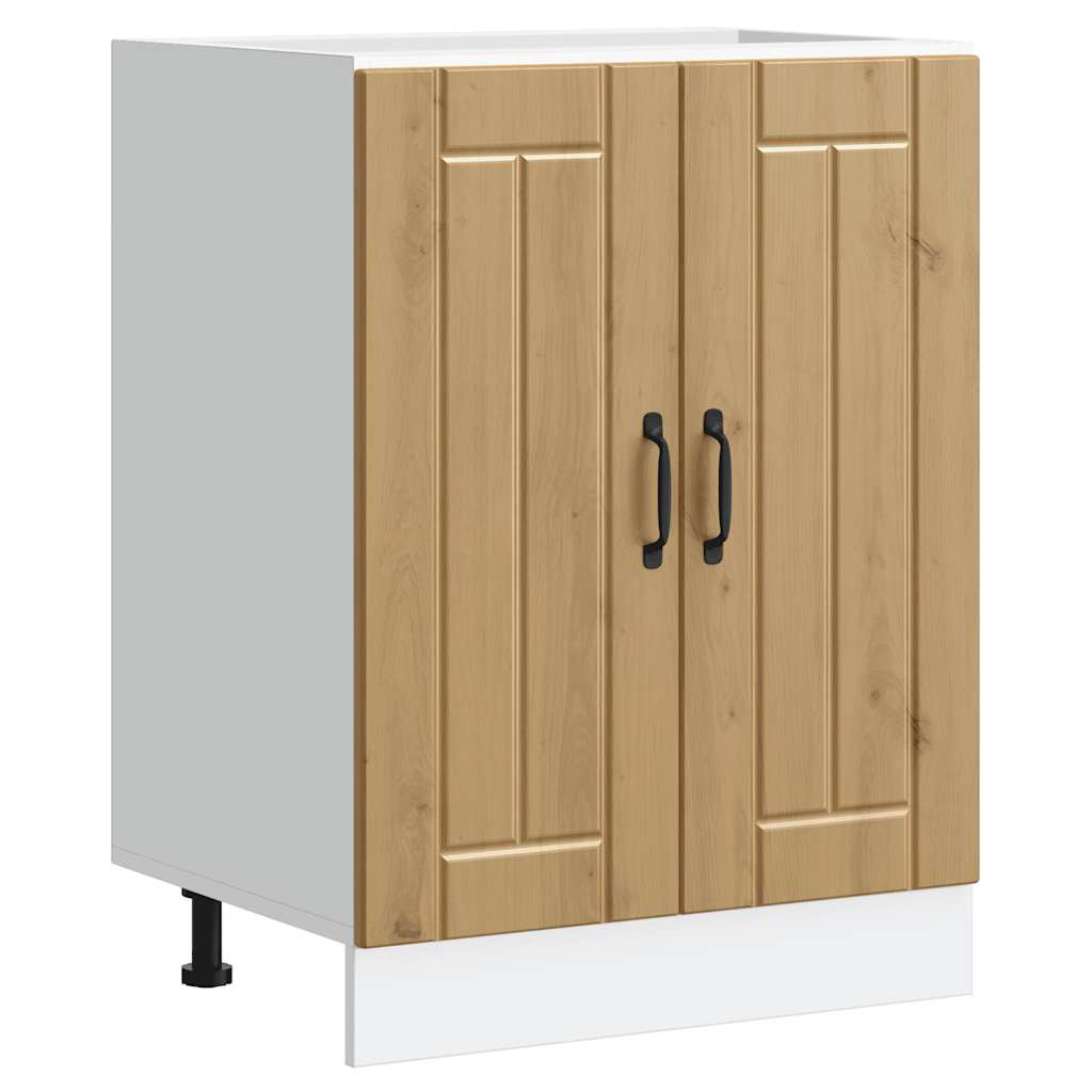 foto del prodotto mobile base lavello lucca rovere artigianale legno multistrato