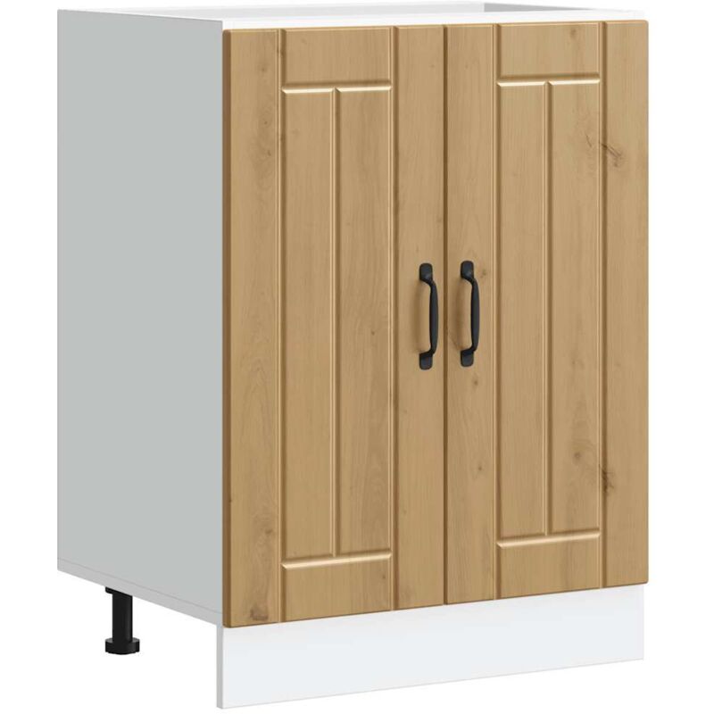 foto del prodotto mobile base lavello lucca rovere artigianale legno multistrato vidaxl