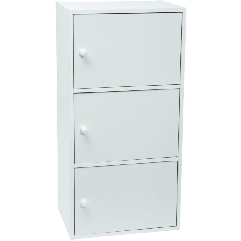 foto del prodotto mobile bianco con porte werka pro 3 porte 80 x 40 x 29 cm 