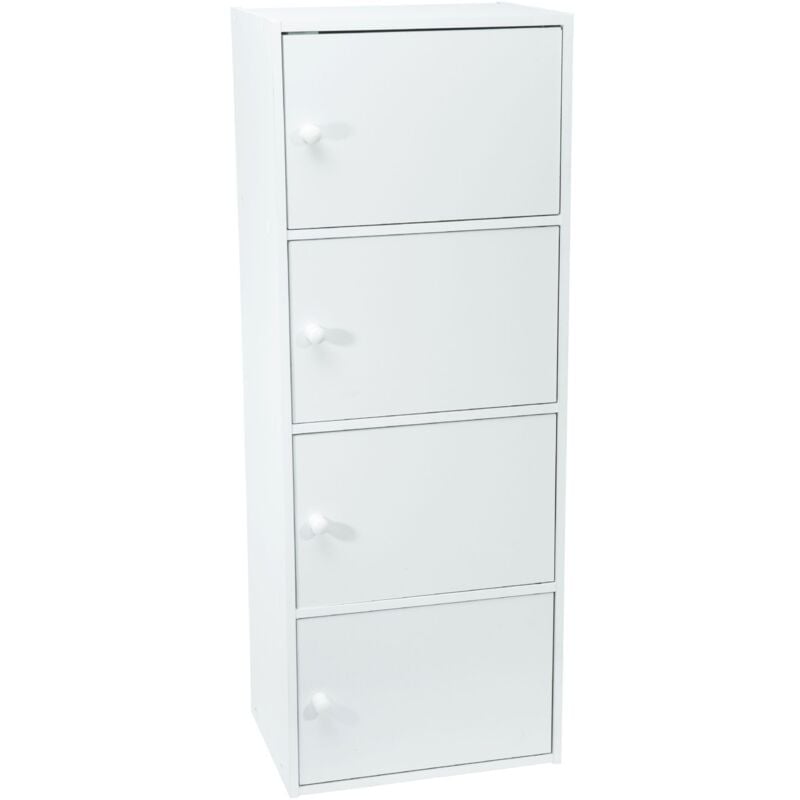 foto del prodotto mobile bianco con porte werka pro 4 porte 106 x 40 x 29 cm 