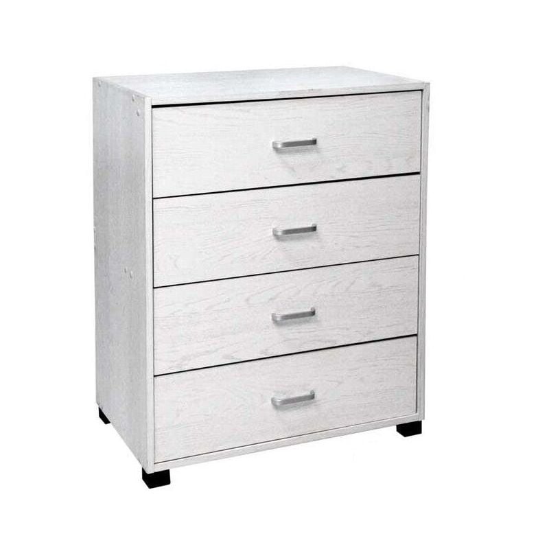 foto del prodotto mobile cassettiera 4 cassetti rinforzati ermes in legno nobilitato finitura bianca 68 x 40 x h 83 cm