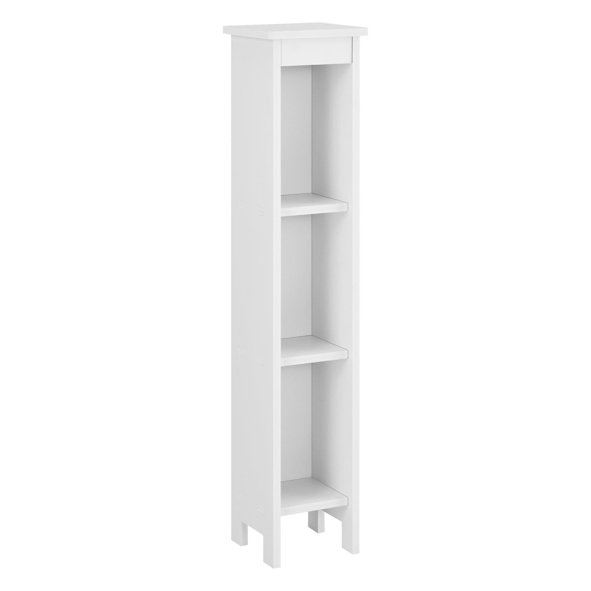foto del prodotto mobile colonna per mobile bagno con 3 vani portaoggetti a giorno legno composito 80 x 17 x 17 cm bianco 03 0005826