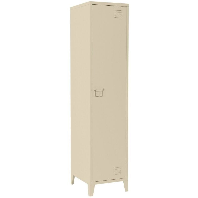 foto del prodotto mobile colonna soleto, pensile bagno o cucina, armadio alto multifunzione, mobiletto multiuso, 38x38 h180 cm, panna dmora