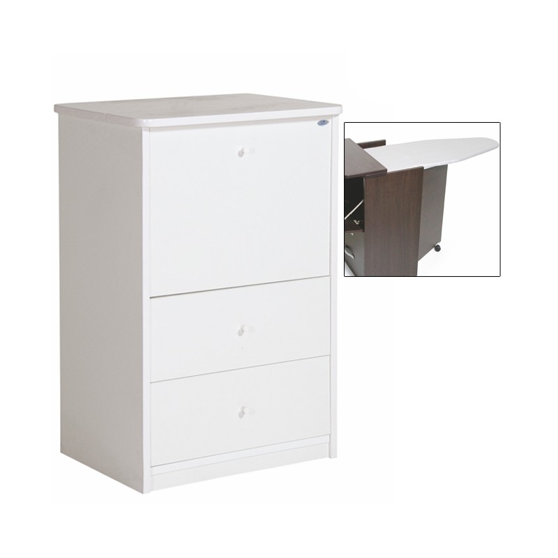 foto del prodotto mobile con asse da stiro bianco cassetti legno nobilitato cm 44x57xh.89