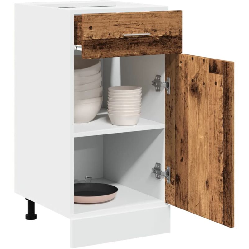 foto del prodotto mobile con cassetto legno antico 40x46x81,5cm legno multistrato vidaxl