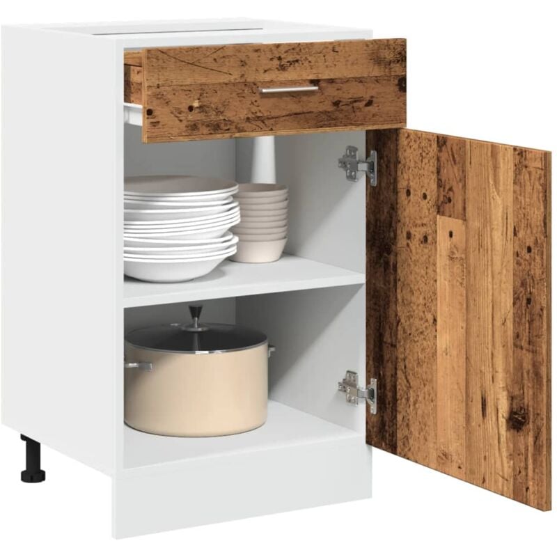 foto del prodotto mobile con cassetto lyon legno antico 50x46x81,5cm vidaxl
