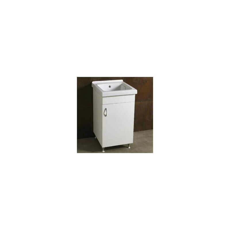 foto del prodotto mobile con lavatoio garda cm. 51x46 ad un anta bianco di ceramica