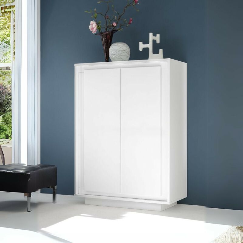 foto del prodotto mobile contenitore 106x146h cm con 2 ante colore bianco opaco tiki