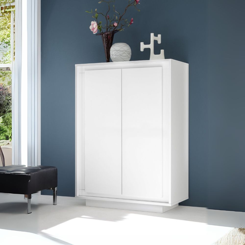 foto del prodotto mobile contenitore 2 ante tiki 106x40x146h colore bianco opaco