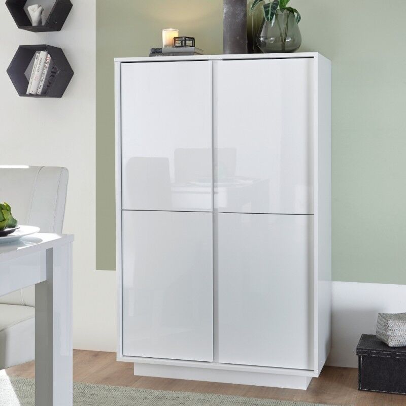foto del prodotto mobile contenitore 4 ante bianco lucido 92 cm ice