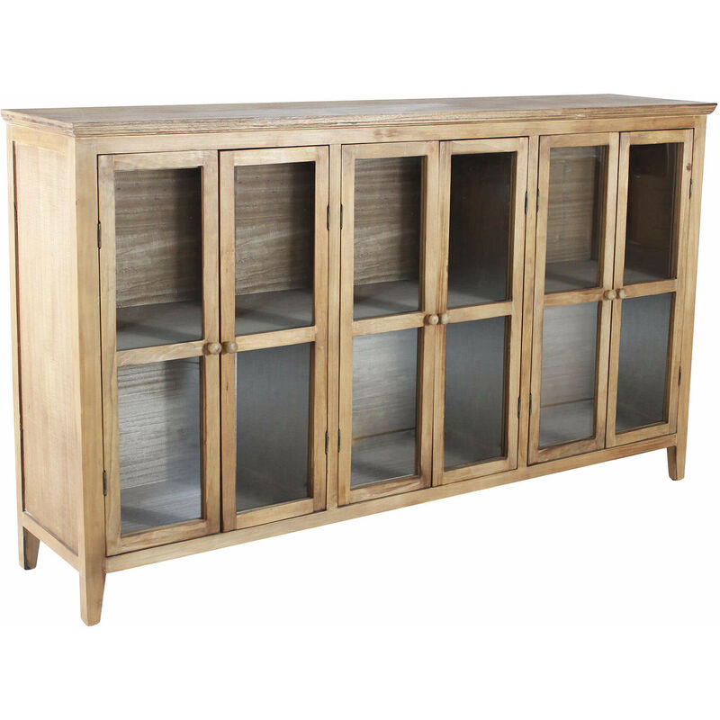 foto del prodotto mobile credenza da interno in nobilitato bilaminato con 6 ante e 6 ripiani linea classic long wood