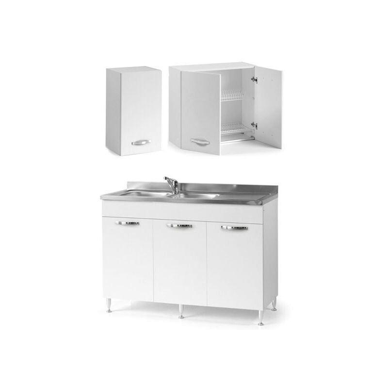 foto del prodotto mobile cucina componibile bianco frassinato con