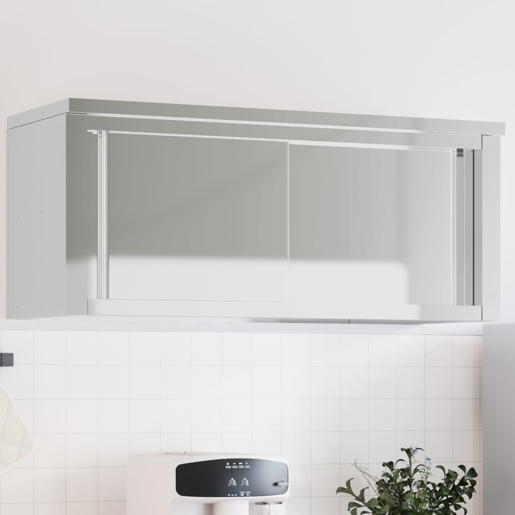 foto del prodotto mobile cucina da parete con ante scorrevoli in acciaio inoxcod mxl 113851