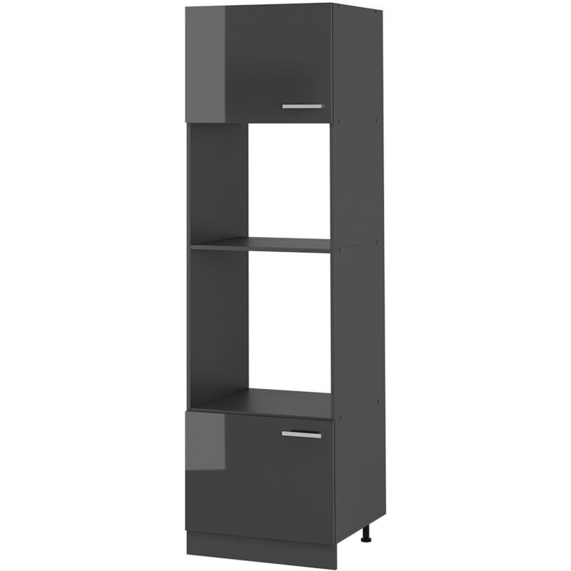 foto del prodotto mobile cucina microonde r line, antracite lucido, 60 cm vicco