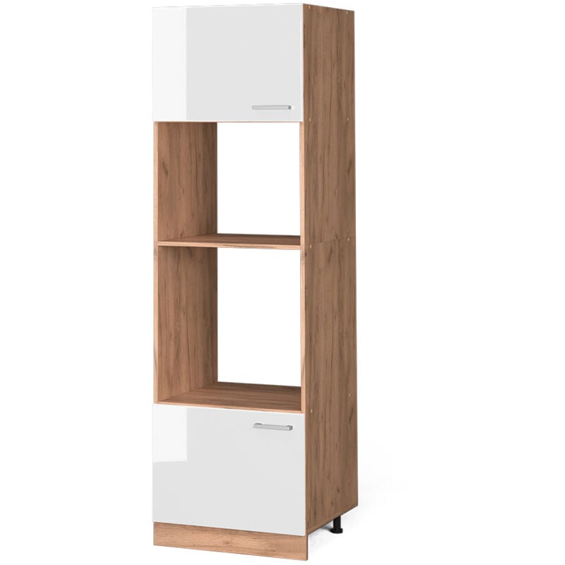 foto del prodotto mobile cucina microonde r line, bianco lucido, 60 cm vicco