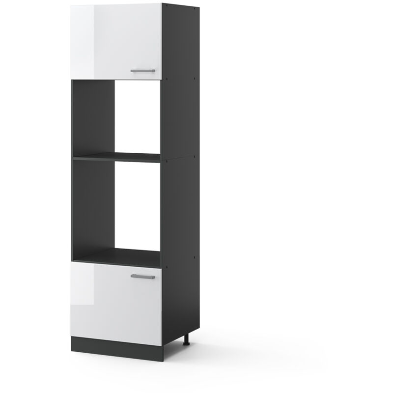 foto del prodotto mobile cucina microonde r line, bianco lucido, 60 cm vicco