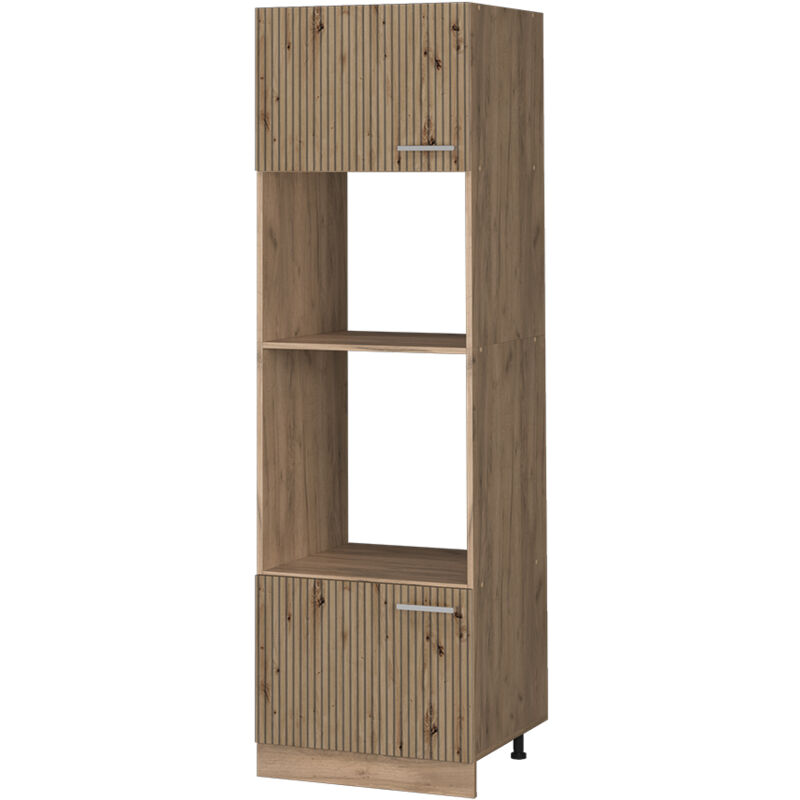 foto del prodotto mobile cucina microonde r line, rovere artigianale, 60 cm vicco