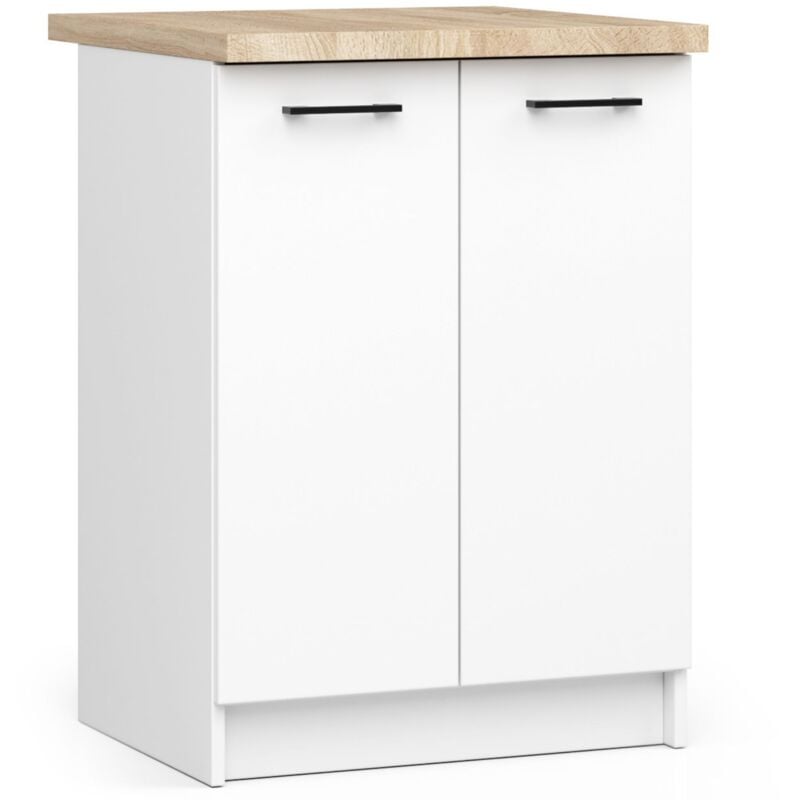 foto del prodotto mobile cucina modulare con piano di lavoro akord oliwia bianco 60 cm 2 ante 60x46x85 cm