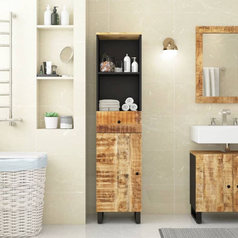 foto del prodotto mobile da bagno 38x33x160 cm in legno massello di mango - vidaxl