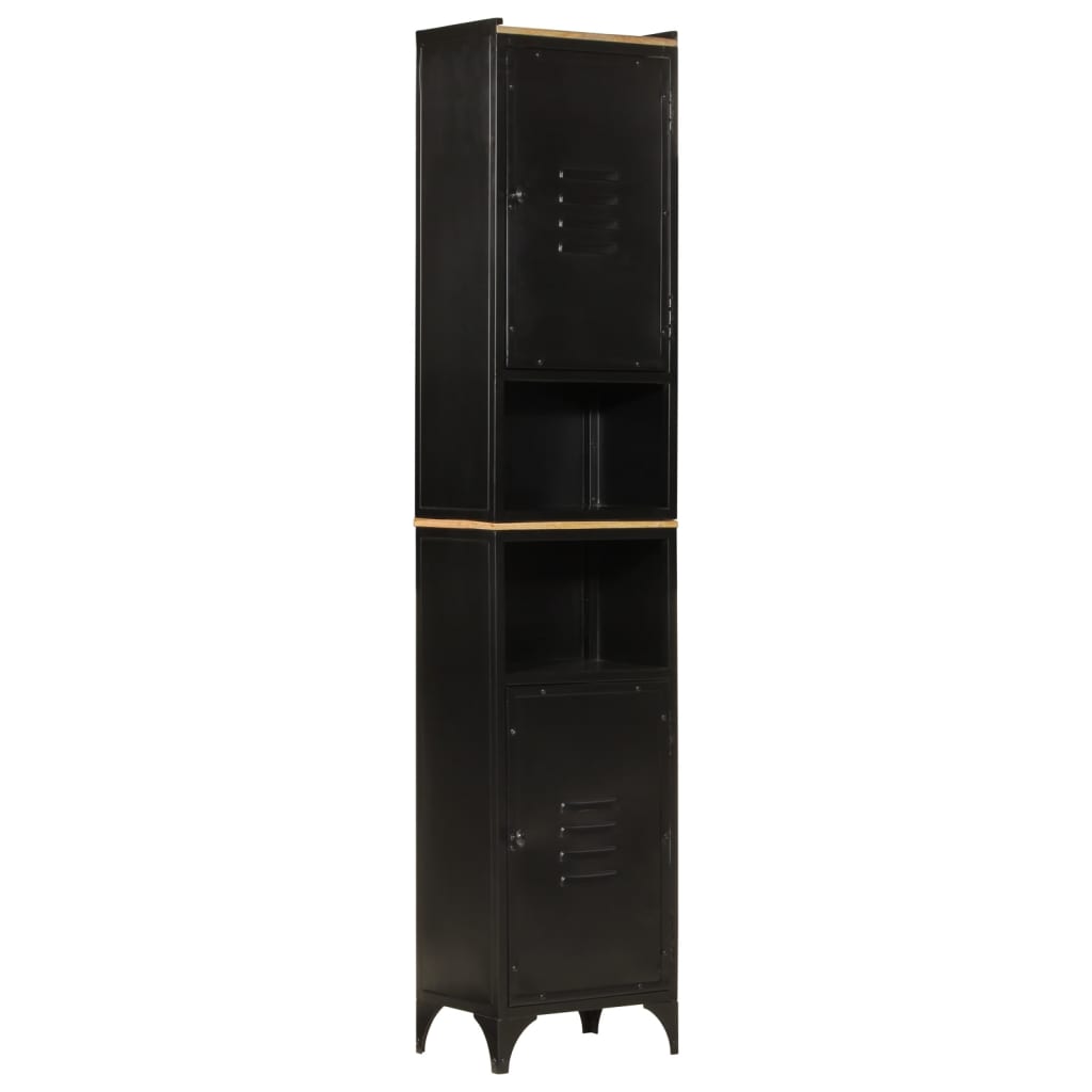 foto del prodotto mobile da bagno 40x27x180 cm in ferro e legno massello di mango