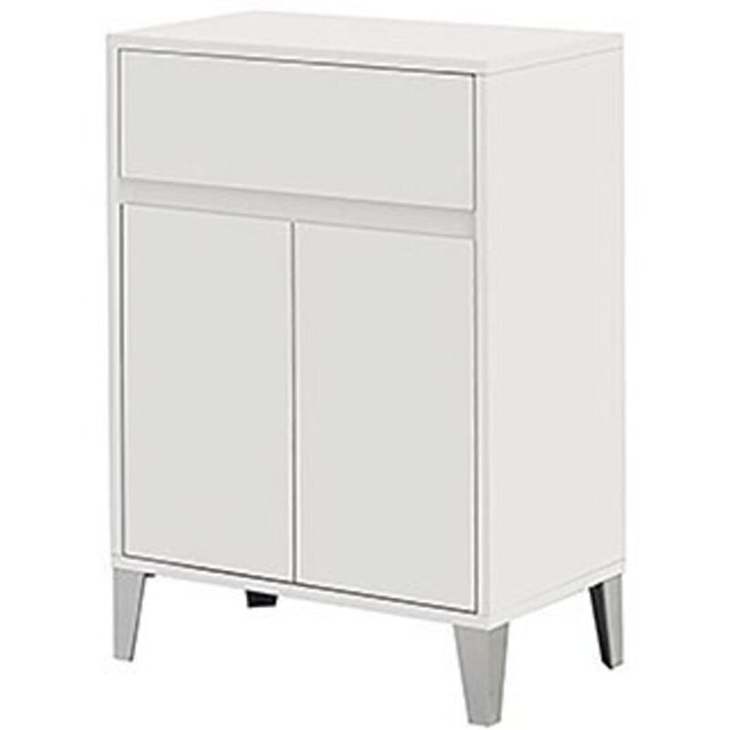 foto del prodotto mobile da bagno 60cm bianco laccato con 2 ante e cassetto mondo 2.0 feridras